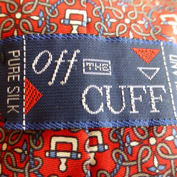 Rare Vintage Tie OFF THE CUFF England Pure Silk - Picture 4 of 5
